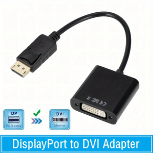Câble adaptateur PVC DVI mâle vers femelle 1080p HDTV pour moniteur, projecteur, ordinateur - Product Image 1