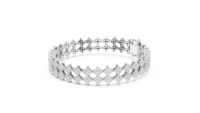Pulsera de tenis de plata de ley 925 con circonitas de corte redondo, joyería nupcial de lujo para mujer