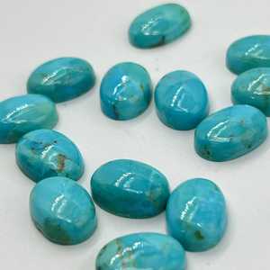 Pierre précieuse turquoise bleue de Mohave, forme ovale, non montée, pour la création de bijoux - Product Image 2