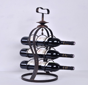 ชั้นวางไวน์โลหะทรงตัว S พร้อมชั้นวางด้านบนแบบเรียบและที่วางทรงกลม มีจำหน่ายในราคาขายส่ง - Product Image 6