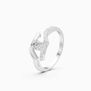 Anillo Solitario Open Curve con Diamantes Cultivados en Laboratorio de 0.29 Quilates en Oro Amarillo de 9K, Oro Blanco y Oro Rosa - Product Image 2