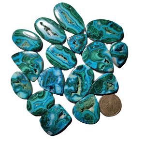 Crisocola pulida Lisa Natural de calidad AAA + y cabujones Druzy de malaquita piedras preciosas sueltas para la elaboración de joyas - Product Image 3