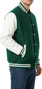 Veste Letterman classique Heritage pour Campus Elite, col montant, logo frontal, hiver - Product Image 2