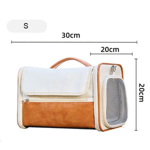 Sac de transport pour animaux de compagnie de petite taille, lapin, chat, chien, avec fenêtre en maille respirante, sac de voyage avec poignée, sac de transport pour animaux de compagnie en plein air - Product Image 6