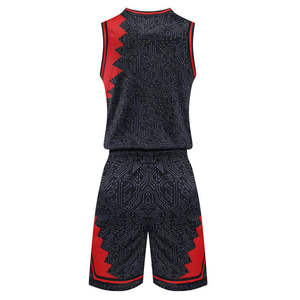 ชุดบาสเก็ตบอลคุณภาพดีที่สุด โพลีเอสเตอร์ 100% ดีไซน์ใหม่ ชุดกีฬาระบายอากาศได้ดี - Product Image 2