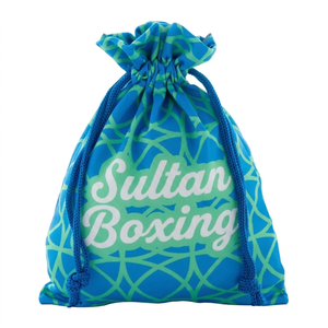 Bolsa de gimnasio con cordón Sultan Boxing, patrón geométrico rojo, poliéster ligero, mochila deportiva informal, unisex, multifuncional - Product Image 4