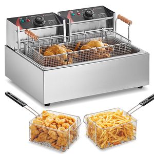 Friggitrice Elettrica Commerciale da 3000W, 18Qt/17L Grande Capacità, in Acciaio Inossidabile, per Tacchino, con 3 Cestelli Rimovibili, Modello da Banco - Product Image 4