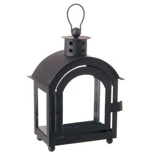 Best Dynamic Design Matt <b>Black</b> Metal And Glass Candle <b>Lantern</b> Centerpiece for Floor Home & Hotel with Matt <b>Black</b> Finished - Product Image 1
