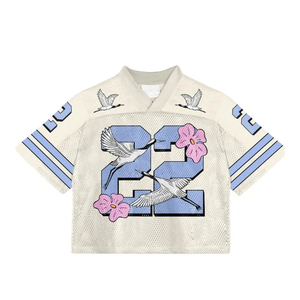 เสื้อฮอกกี้น้ำแข็งตาข่ายแบบซับลิเมชั่นสั่งทำพิเศษ คอวี แขนสั้น ระบายอากาศได้ดี สำหรับผู้ใหญ่ ทั้งชายและหญิง สีขาว น้ำเงิน แดง เบอร์ 80 - Product Image 3