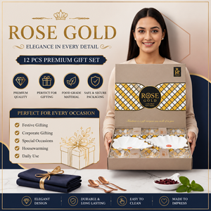 Juego de Vajilla de Lujo de 9 Piezas en Caja de Regalo con Platos y Tazones Estampados, Vajilla Elegante para Regalos Festivos y Uso Diario - Product Image 4