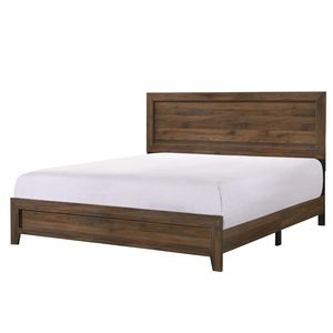 Bellissimo Letto a Pannello Stile Contemporaneo 1 Pezzo Misura King in Finitura Ciliegio Marrone Elegante Arredamento Camera da Letto in Legno - Product Image 2