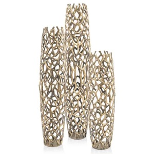 Jarrón de Metal de Estilo Artesanal para Mesa, Elegante Florero Decorativo para Hoteles y Hogares - Product Image 4