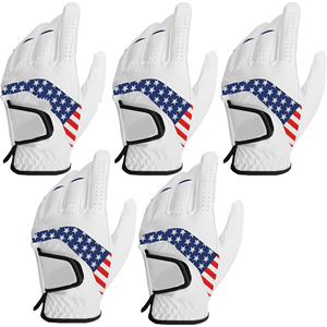 Custom Logo Left Hand Sheepskin Golf <b>Glove</b> Durable Breathable Adjustable Wrist OEM ODM Factory Manufacturer Wholesale - Product Image 3