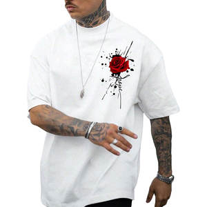 T-shirt surdimensionné personnalisé pour hommes, grande taille, impression sérigraphique, jersey respirant, prix de gros, fournisseurs BD, production en vrac - Product Image 1