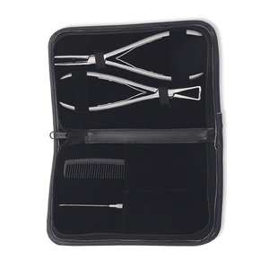 Wholesale Needle Nose Hair Extension <b>Pliers</b> Kit Finish Polish German Stainless Steel Hair Extension <b>Pliers</b> <b>Sets</b> With Pouch - Product Image 5