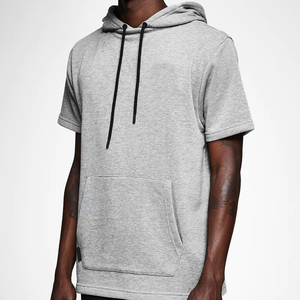 Custom <b>Short</b> <b>Sleeve</b> Winter Heavyweight Gym <b>Hoodie</b> for Men Regular Fit Hooded Zipper Pocket Workout Streetwear <b>hoodie</b> - Product Image 3