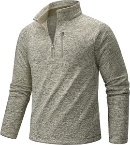 White Cotton French Terry Half <b>Zip</b> Sweatshirt Unisex <b>Quarter</b> <b>Zip</b> Pullover Stand Collar Streetwear <b>Sweater</b> Winter Regular Fit - Product Image 5