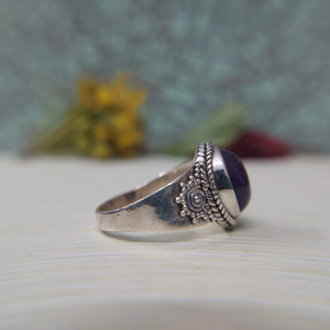 Bague en améthyste naturelle, argent sterling 925, bijoux faits à la main pour femmes, vente en gros - Product Image 2