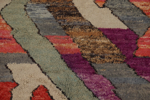 Tapis marocain de luxe en coton noué à la main, taille personnalisable, résistant aux taches, rembourré pour salon, hôtels, restaurants, prières - Product Image 6