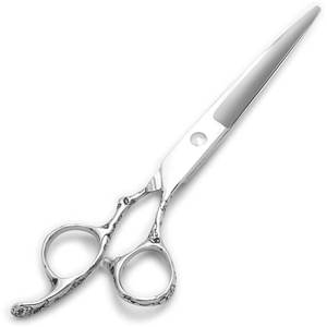 Ciseaux de coiffure professionnels 7 pouces en acier inoxydable, lame tranchante, pour droitiers, manche long, ciseaux de salon - Product Image 3