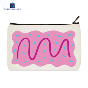 High Quality Canvas Cosmetic Zipper <b>Pouch</b> Makeup Bag Durable Storage Organizer for Travel Beauty Use Unisex - Product Image 1