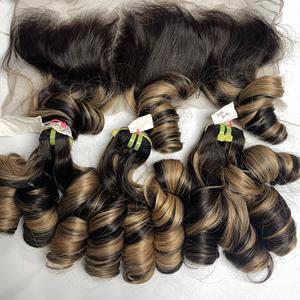 Cabello Virgen Natural Vietnamita con Rizos Elásticos Color Piano, Cabello Humano de Lujo Súper Doble Trama, Envío Rápido desde Fábrica, Súper Trama Doble - Product Image 6