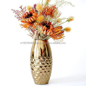 Vase à fleur et pot de fleur en laiton de bonne qualité pour la décoration de table Affichage de bureau Vase/pot coûteux de style indien incroyable - Product Image 6