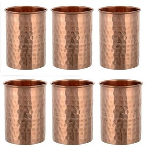 Juego de vasos de cobre martillado de última generación, vasos de agua premium para comedor, cocina, hotel, juego de regalo para el hogar - Product Image 1