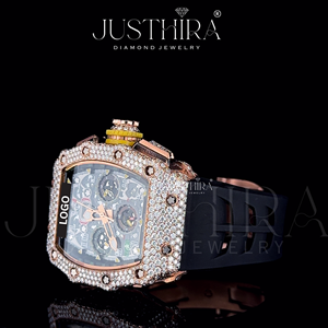 นาฬิกาเพชรคุณภาพสูงสำหรับผู้ชาย นาฬิกาควอตซ์ทันสมัยสำหรับงานปาร์ตี้และโอกาสทางการ ราคาดีที่สุด - Product Image 3