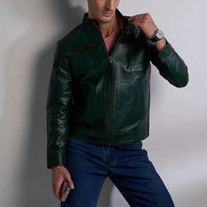แจ็คเก็ตหนังมอเตอร์ไซค์ออกแบบตามสั่ง OEM แจ็คเก็ตหนังมอเตอร์ไซค์ดีไซน์ล่าสุดขายดี เสื้อผ้าผู้ชาย แจ็คเก็ตแฟชั่น - Product Image 2