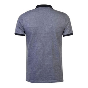 Men's <b>Blue</b> Short Sleeve Cotton <b>Polo</b> <b>Shirt</b> Regular Fit Solid Color Casual Knitted Breathable Button Design L Size - Product Image 3