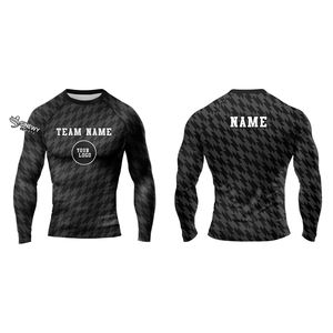 Vêtements de sport pour hommes à manches courtes, coupe ajustée, UPF50, respirants, séchage rapide, impression par sublimation OEM - Product Image 4