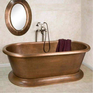 Baignoire ovale autoportante Daystar Trade en cuivre, style simple, durable et écologique pour adultes - Product Image 3