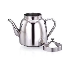 Bouilloire en acier inoxydable poli, corps arrondi, bec courbé, poignée cintrée, ustensile de cuisine durable, théière traditionnelle, élégante pour la maison - Product Image 4