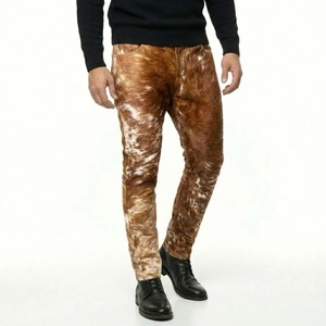 Pantalon en cuir de vachette à poils longs sur mesure haut de gamme pour homme, pantalon en fourrure de vache véritable pour vêtements de cowboy occidentaux de luxe - Product Image 1