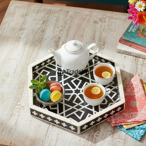 Sous-verre moderne en os incrusté fait main, qualité supérieure, décoration de table, accent décoratif, par Tradebyd - Product Image 1