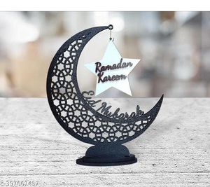Minarete de Ramadán de lujo con diseño de luna y estrella en metal, con acabado en recubrimiento en polvo, para decoración de mesa en el hogar, al por mayor de White Royals. - Product Image 5