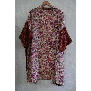 Handmade Indian Silk Breathable Plus Size Autumn <b>Kimono</b> Robe <b>Women</b> Long Printed Nightwear Lounge Gown Perfect Gift for Her - Product Image 5