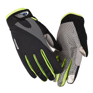 Gants de cyclisme à écran tactile en cuir et maille respirants, antidérapants, pour le printemps, à prix abordable - Product Image 1