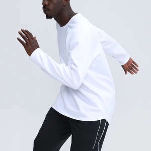 <b>Men</b> Long Sleeve T <b>Shirt</b> 100% Cotton Crew Neck Regular Fit Solid Blank Tee Breathable Casual Wear - Product Image 4