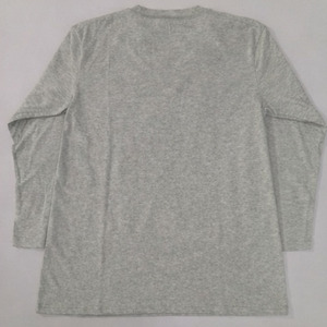 T-shirt à manches longues pour homme, col en V, 100% coton jersey, couleur unie, coupe classique, chemises décontractées avec logo personnalisé - Product Image 5