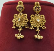 Elegante Juego de Collar Largo y Aretes de Diseño Clásico con Acabado Dorado Mate de Primera Calidad para Compromiso y Boda para Mujer - Product Image 2