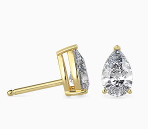 Lurba Jewels 925 Silver Tear Drop <b>Moissanite</b> Stud <b>Earrings</b> Rhodium Plated Sterling Silver Trendy Third Party Certified for - Product Image 5