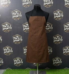 Delantal de Algodón Marrón para Mujer, Uniforme para Camareros de Restaurante y Bar, Tela Tejida, Tirantes Ajustables - Product Image 2