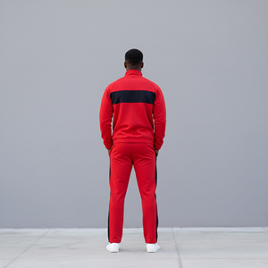 Conjunto Deportivo de Nylon Reflectante Estilo Urbano Personalizado, Ropa para Entrenamiento y Jogging, Sudadera con Paneles de Bloques de Color - Product Image 3