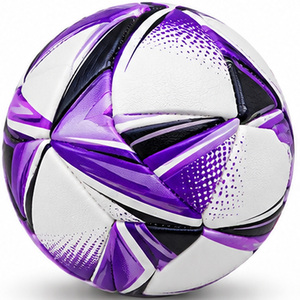 Soccer Training Ball Machine Stitched Thermal Bonded Durable <b>White</b> Purple <b>Black</b> Pattern Indoor Outdoor 0.4-0.45kg - Product Image 2