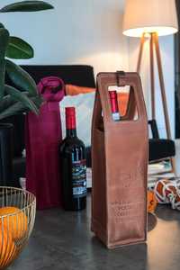 Porte-vin en cuir véritable sur mesure ODM, sac de transport pour une bouteille, sac de transport de luxe pour vin, fournisseur LEB-0057B - Product Image 6