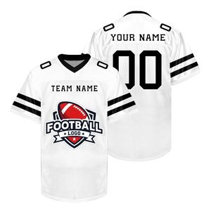 Men's Custom Sublimated Mesh Football Jersey V-<b>Neck</b> Short Sleeve Breathable Sport Apparel All Seasons Regular Fit Team Name - Product Image 5
