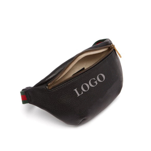 Sac banane unisexe de qualité supérieure en cuir synthétique microfibre avec fermeture éclair, design rayé, pour usage quotidien, style décontracté - Product Image 5