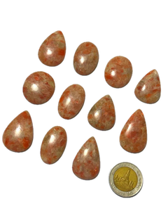 Pierre de soleil naturelle en vrac, cabochon, pour la fabrication de bijoux (pendentifs, bagues, bracelets), destiné aux métallistes et argentiers - Product Image 2